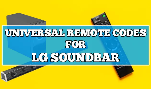 Universal Remote Codes for LG Soundbar