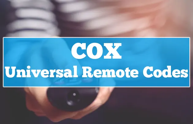 COX Universal Remote Codes for TV