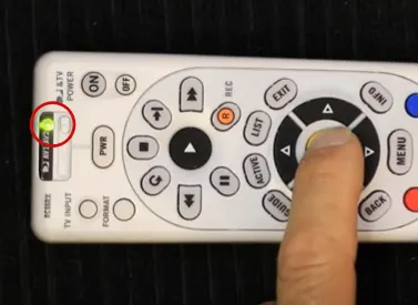 DirecTV remote light flashing