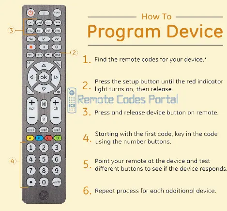 steps to pair ge universal remote to LG smart TV